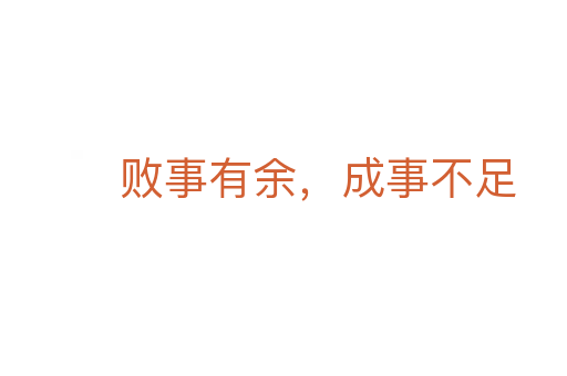 敗事有余,成事不足