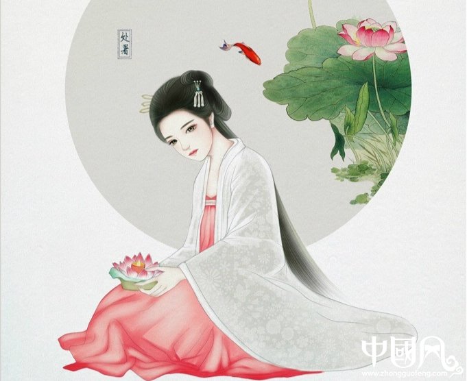 24節氣古風手機壁紙圖片，超美的女子古風圖片